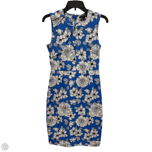 Dress Casual Midi By Banana Republic In Blue & White, Size: Xs