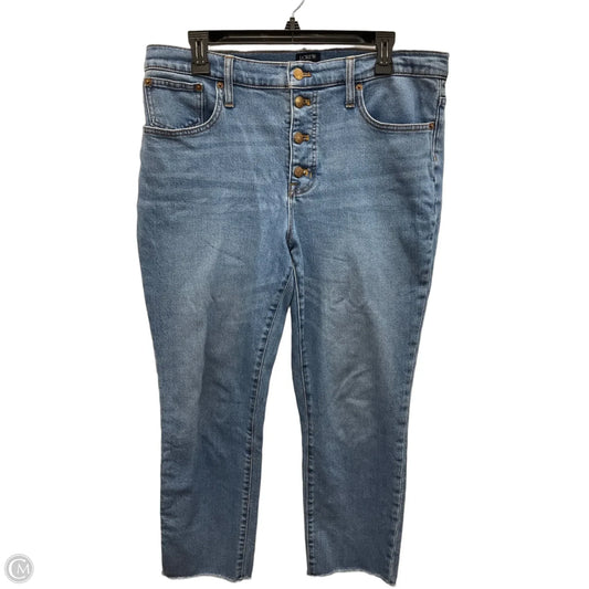 Jeans Straight By J. Crew In Blue Denim, Size: 10