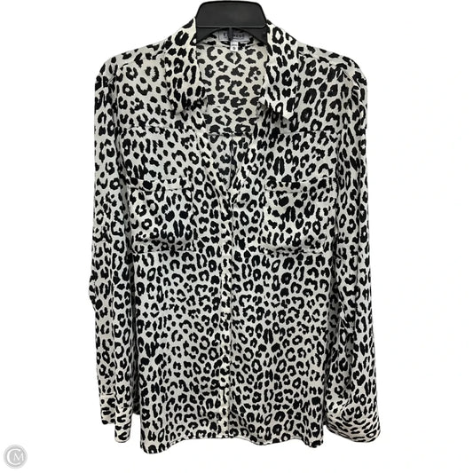 Blouse Long Sleeve By Express In Animal Print, Size: Xl