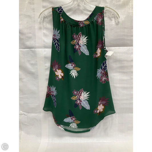 Top Sleeveless By Loft In Emerald, Size: Xs