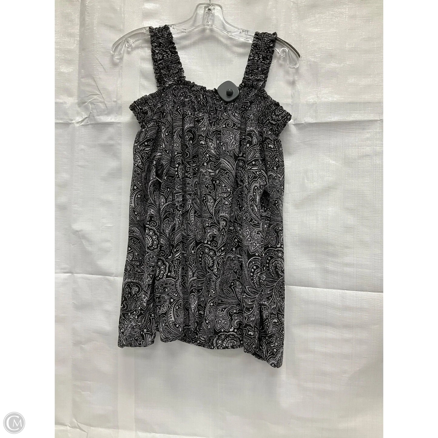 Top Long Sleeve By Michael Kors Collection In Black & White, Size: M