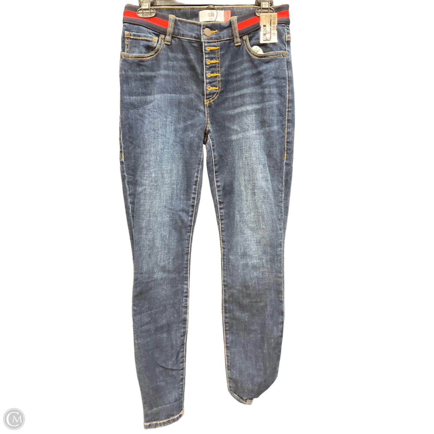 Jeans Skinny By Cabi In Blue Denim, Size: 4
