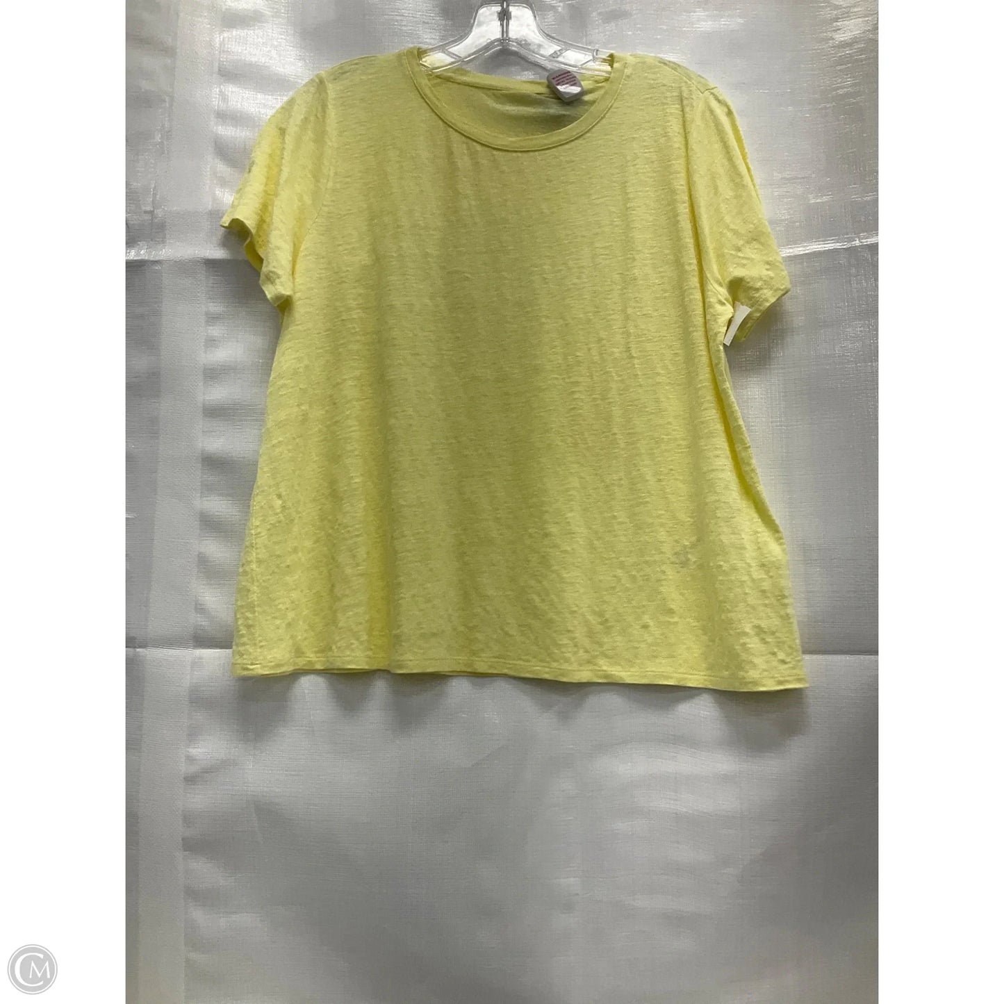 Top Short Sleeve By Eileen Fisher In Yellow, Size: S