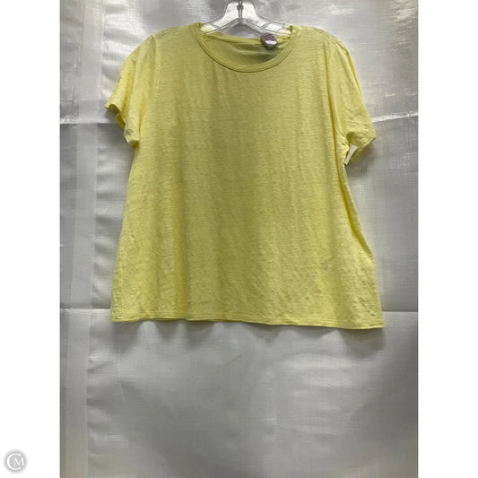 Top Short Sleeve By Eileen Fisher In Yellow, Size: S