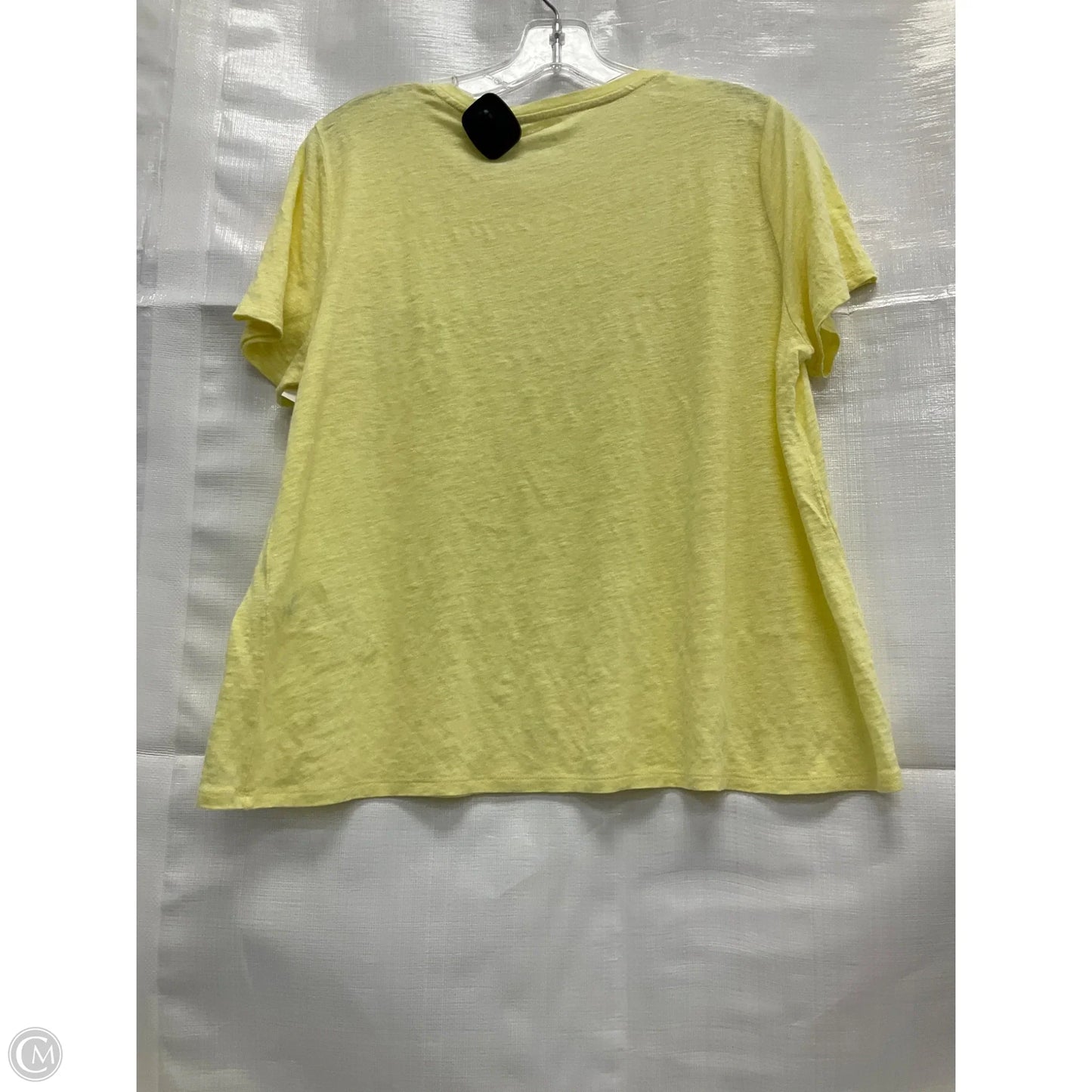 Top Short Sleeve By Eileen Fisher In Yellow, Size: S