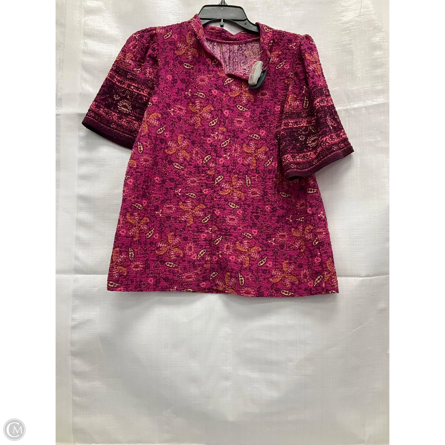 Top Short Sleeve By Loft In Pink, Size: Xs