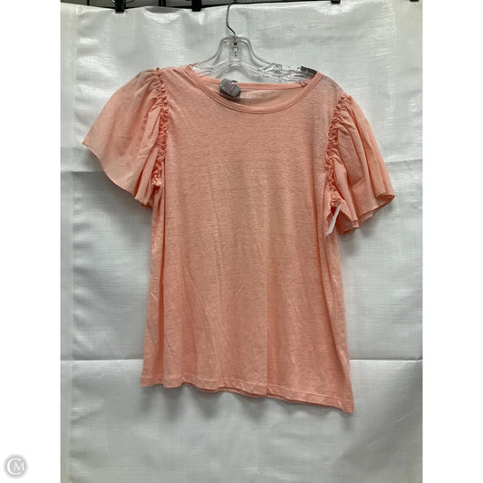 Top Short Sleeve By Loft In Pink, Size: S