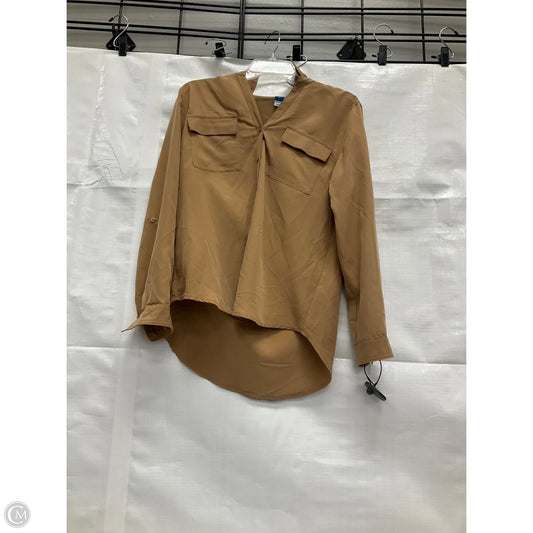 Blouse Long Sleeve By Old Navy In Brown, Size: S