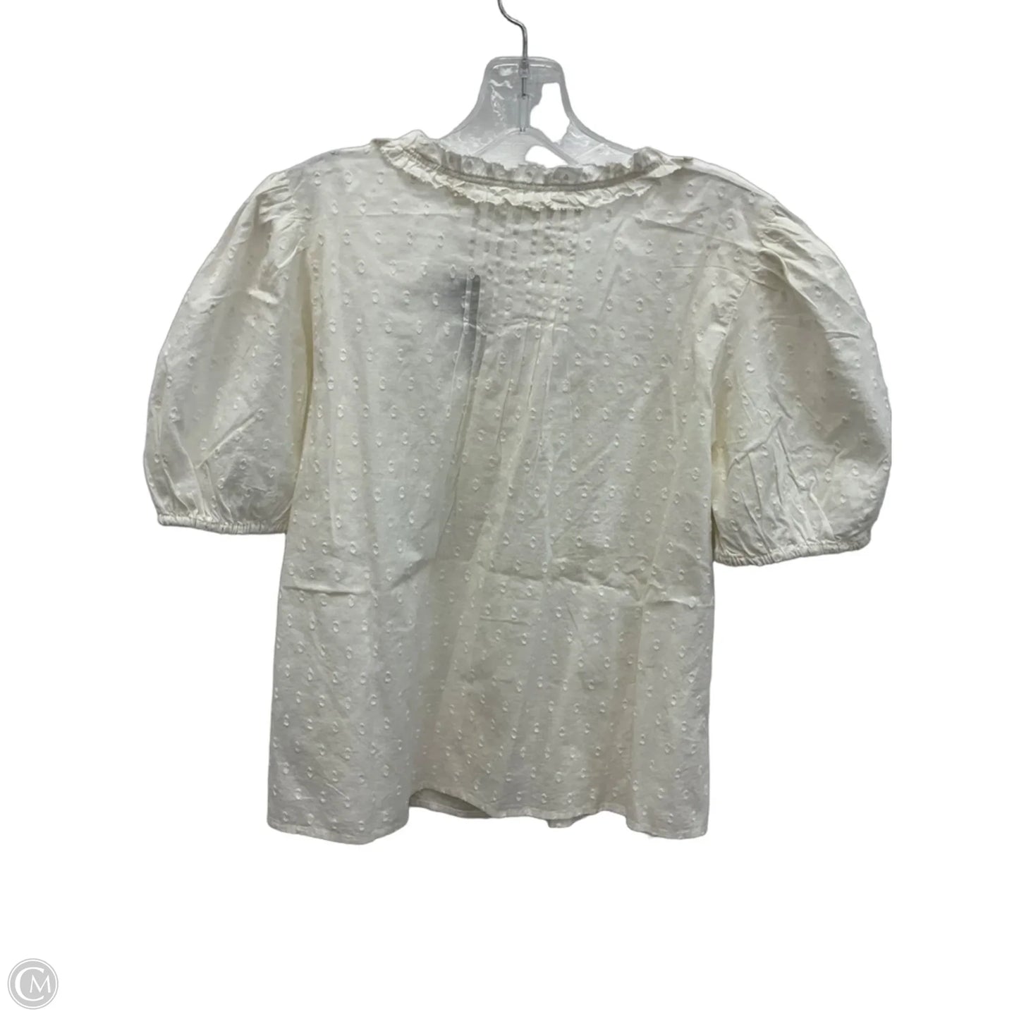 Top Short Sleeve By Levis In Cream, Size: L