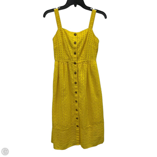 Dress Casual Midi By J. Crew In Yellow, Size: Xs