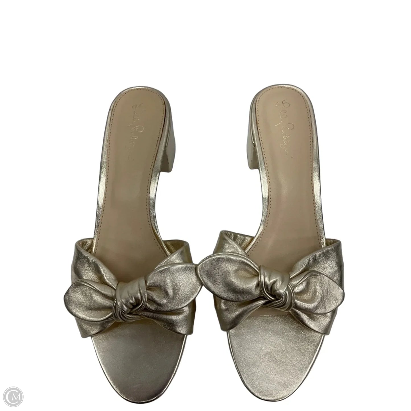 Sandals Heels Block By Lilly Pulitzer In Gold, Size: 10