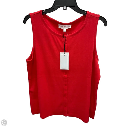Top Sleeveless By Chelsea And Theodore In Red, Size: 1x