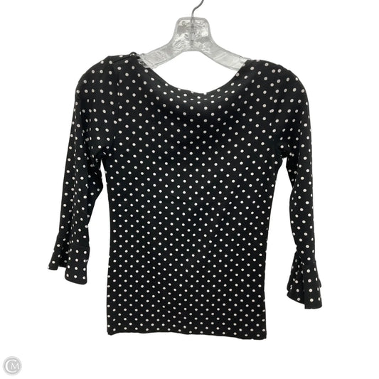 Top 3/4 Sleeve By Lauren By Ralph Lauren In Polkadot Pattern, Size: S