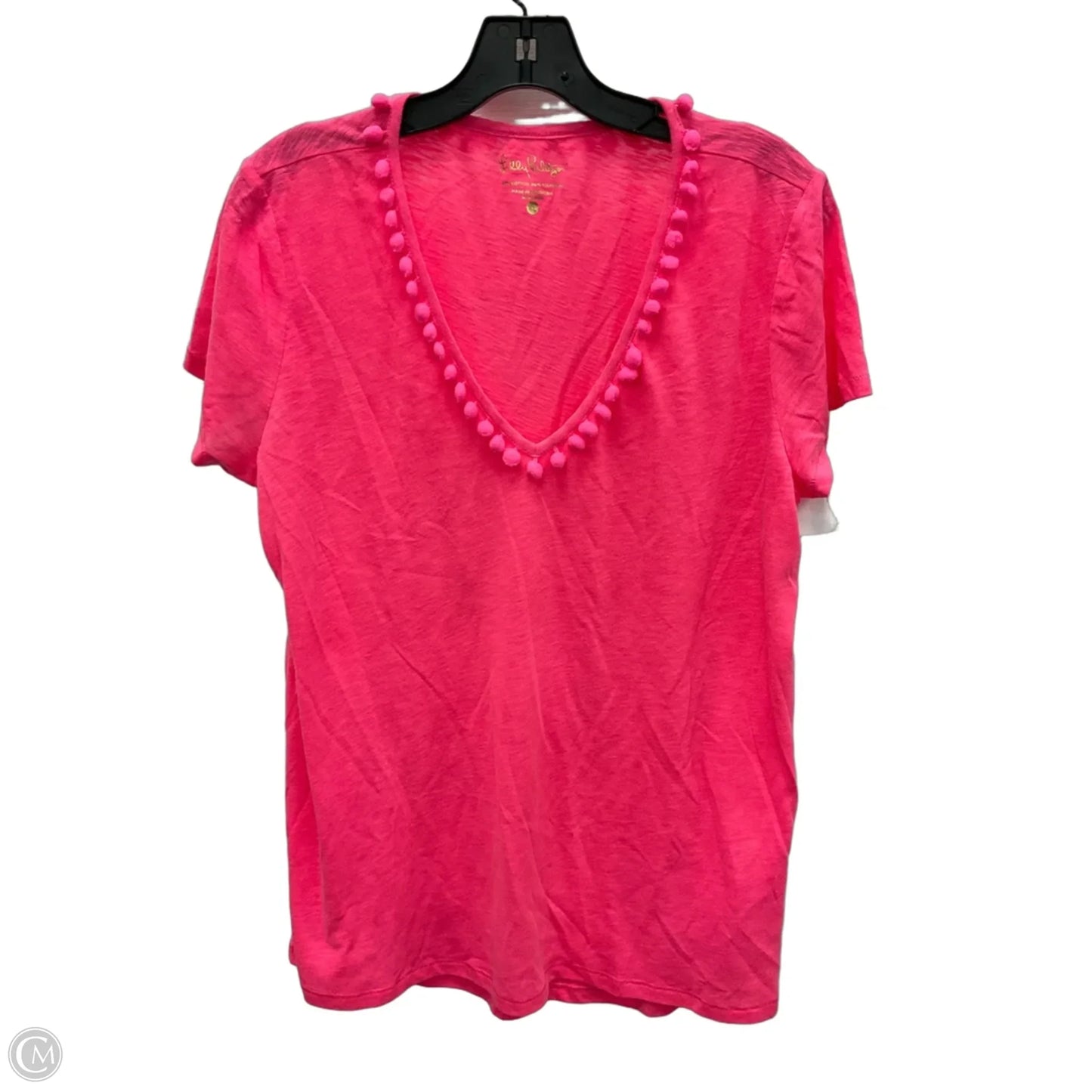 Top Short Sleeve By Lilly Pulitzer In Pink, Size: Xl