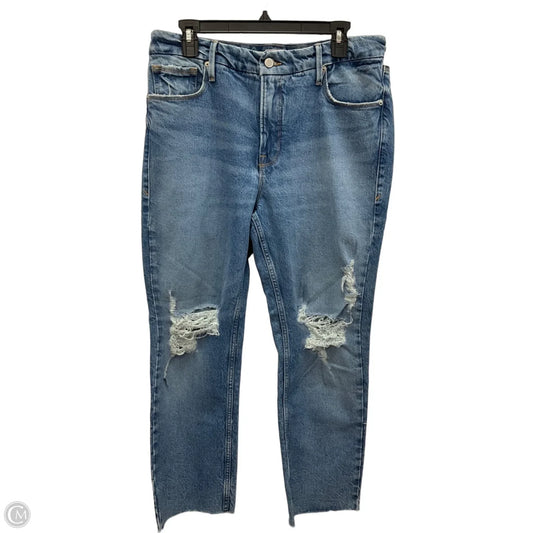 Jeans Straight By Good American In Blue Denim, Size: 10