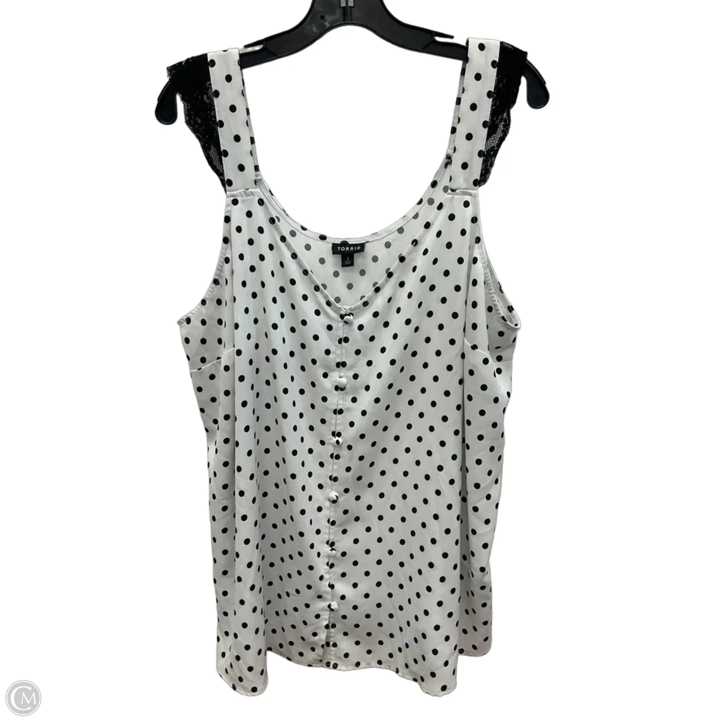 Top Sleeveless By Torrid In Polkadot Pattern, Size: L