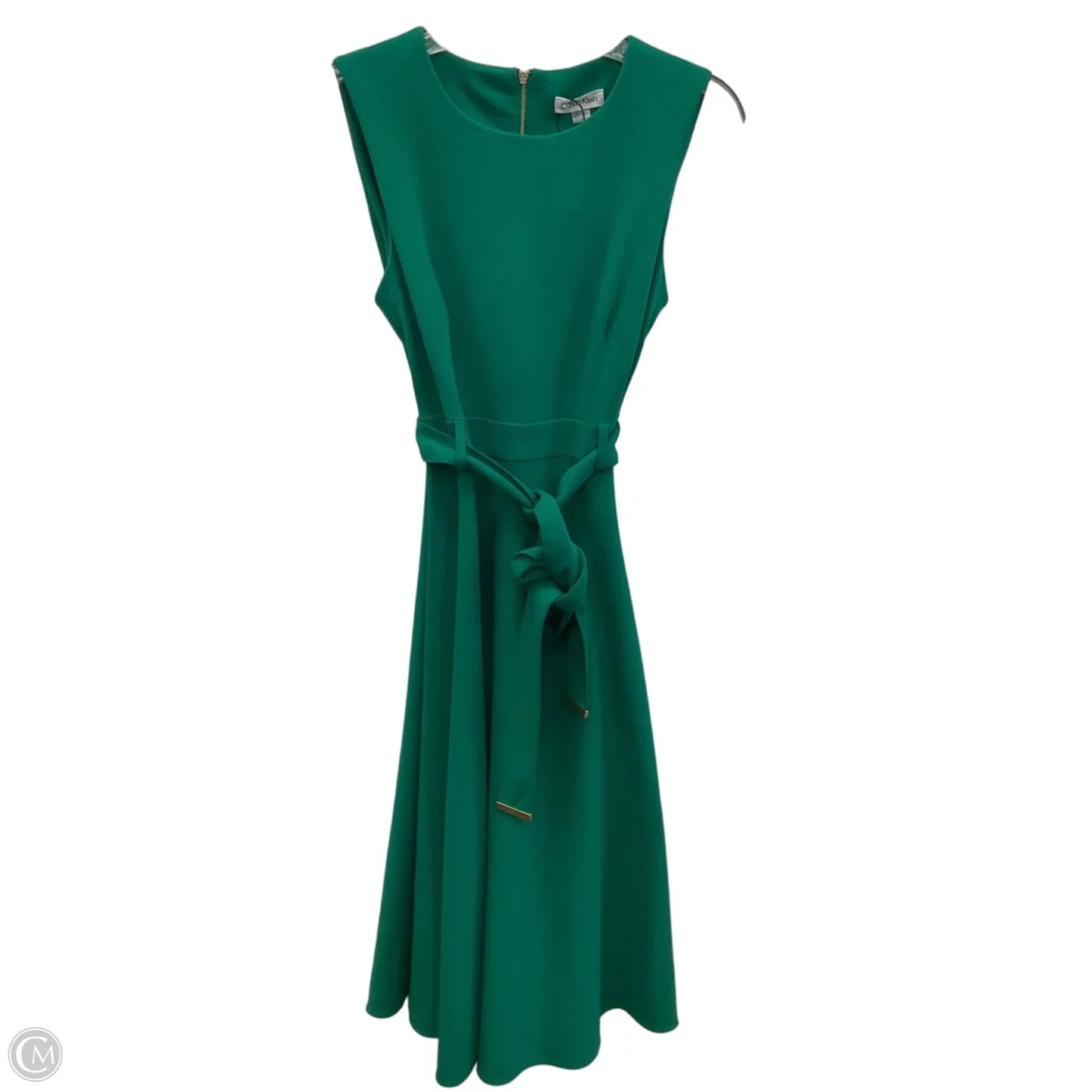 Dress Casual Midi By Calvin Klein In Green, Size: M