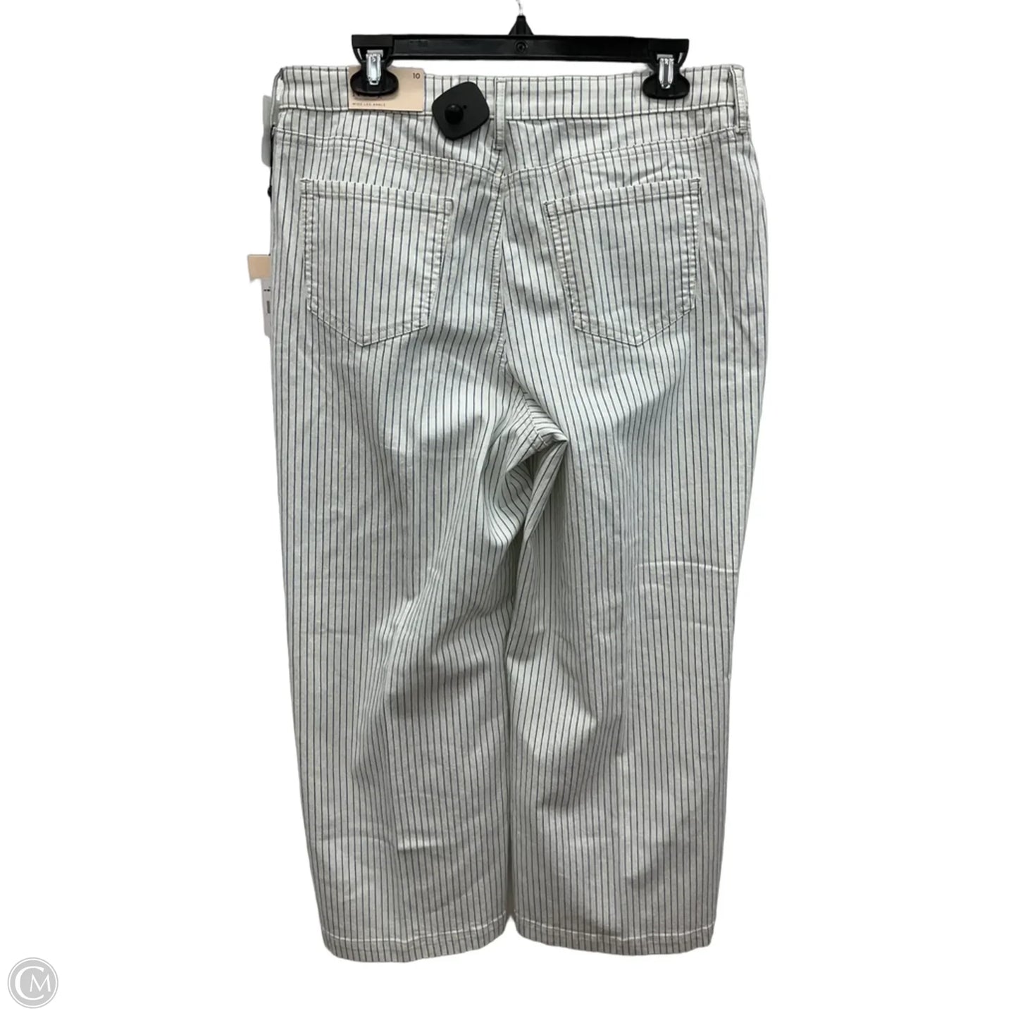 Pants Wide Leg By Not Your Daughters Jeans In Striped Pattern, Size: 10