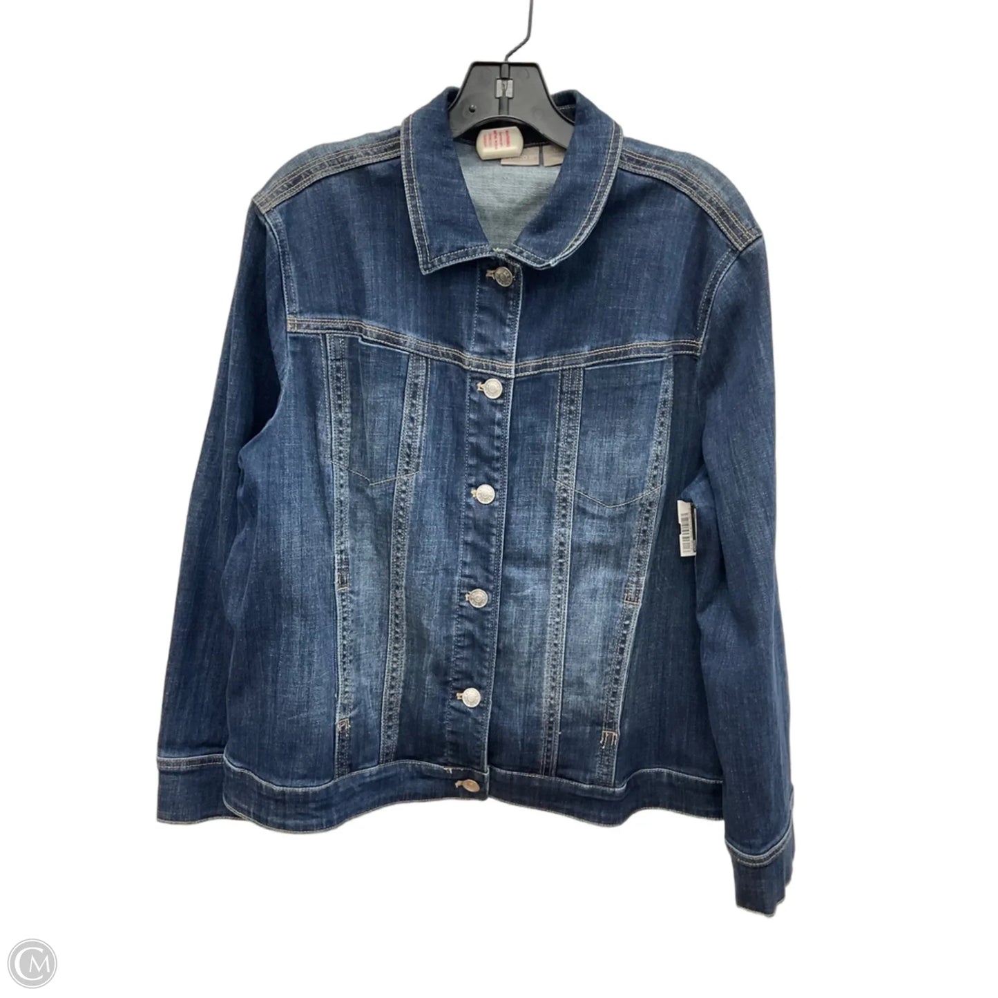 Jacket Denim By Chicos In Blue Denim, Size: 16