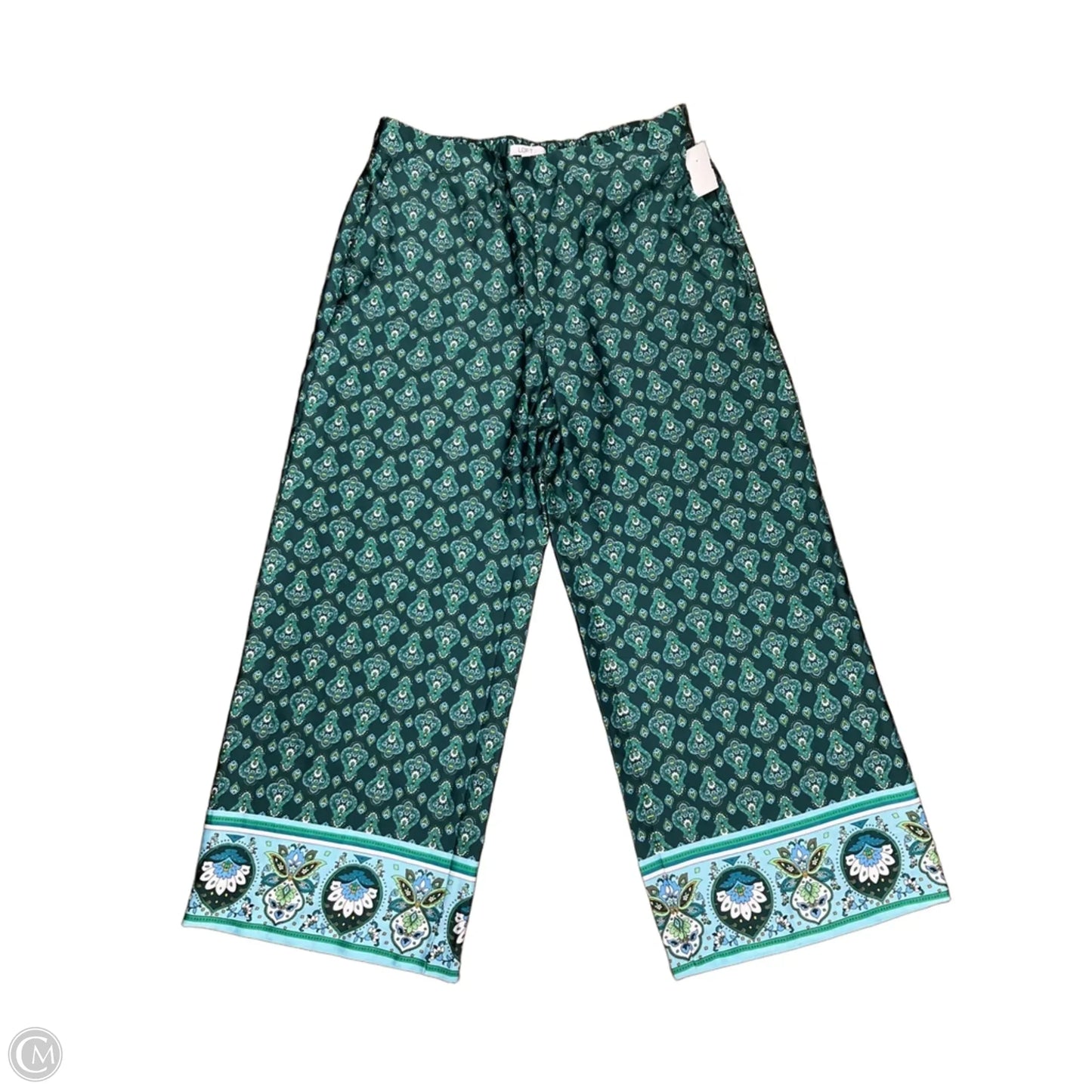 Pants Wide Leg By Loft In Green, Size: L