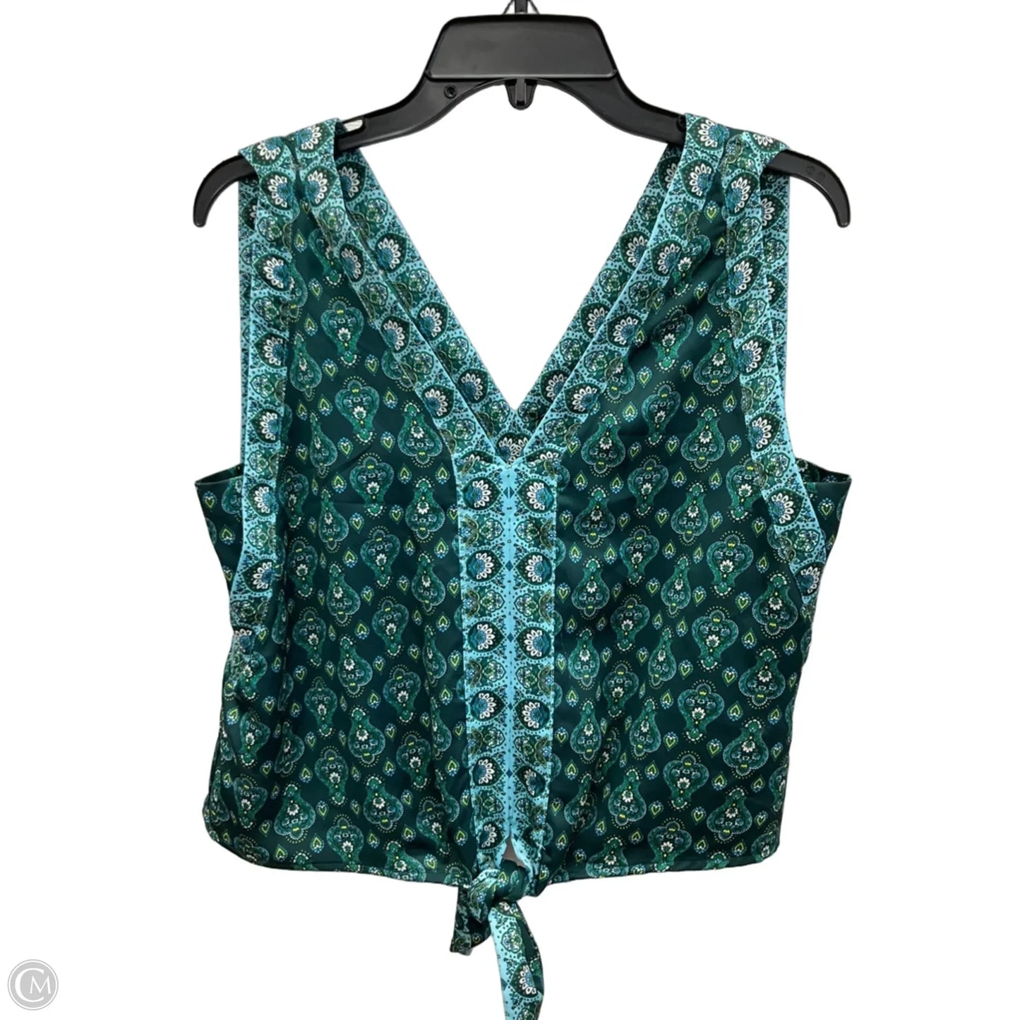 Top Sleeveless By Loft In Green, Size: M