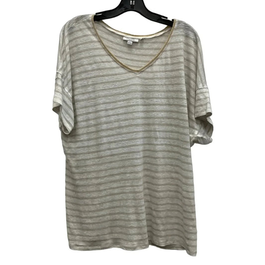 Top Short Sleeve By Chicos In Striped Pattern, Size: Xl