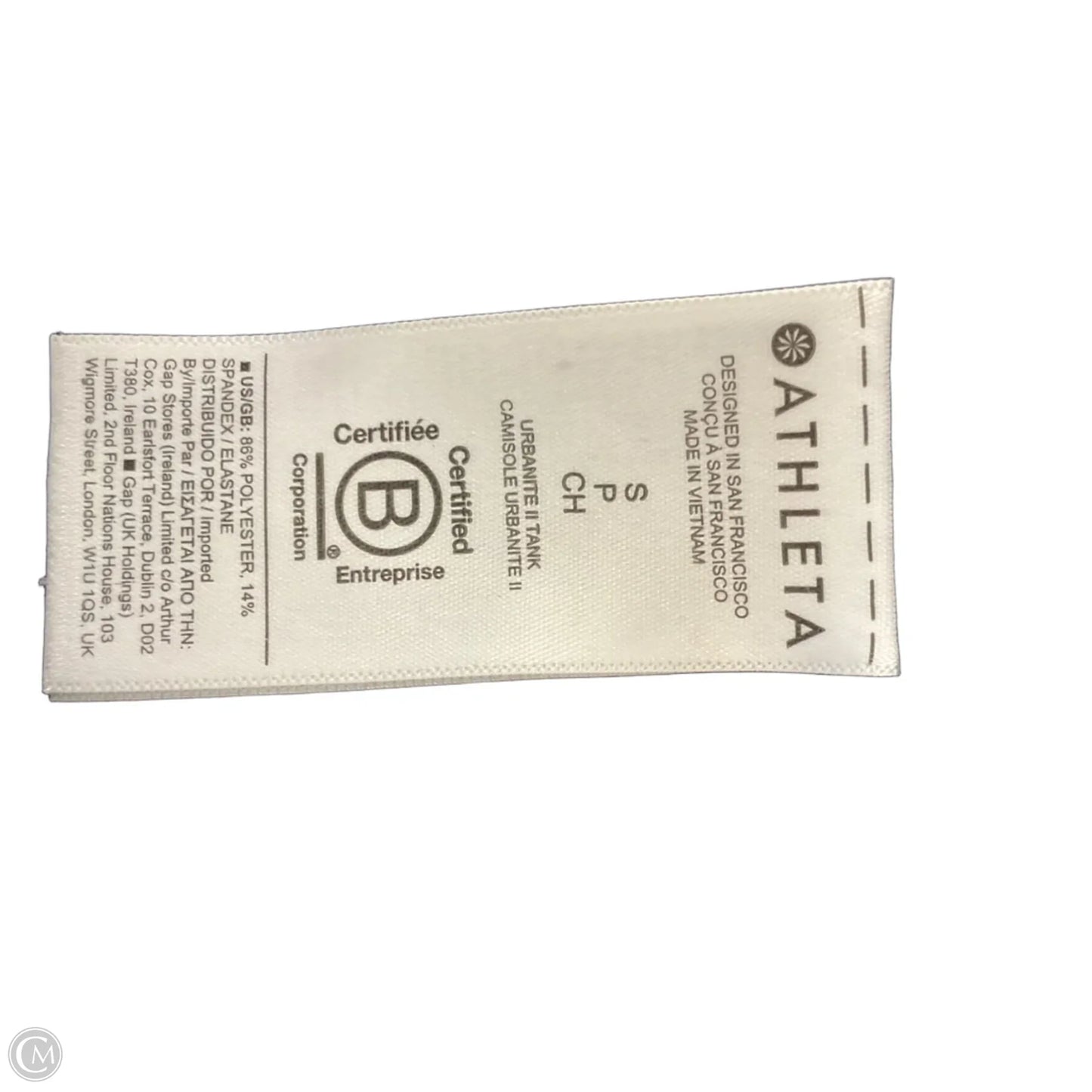 Top Sleeveless By Athleta In Black, Size: S