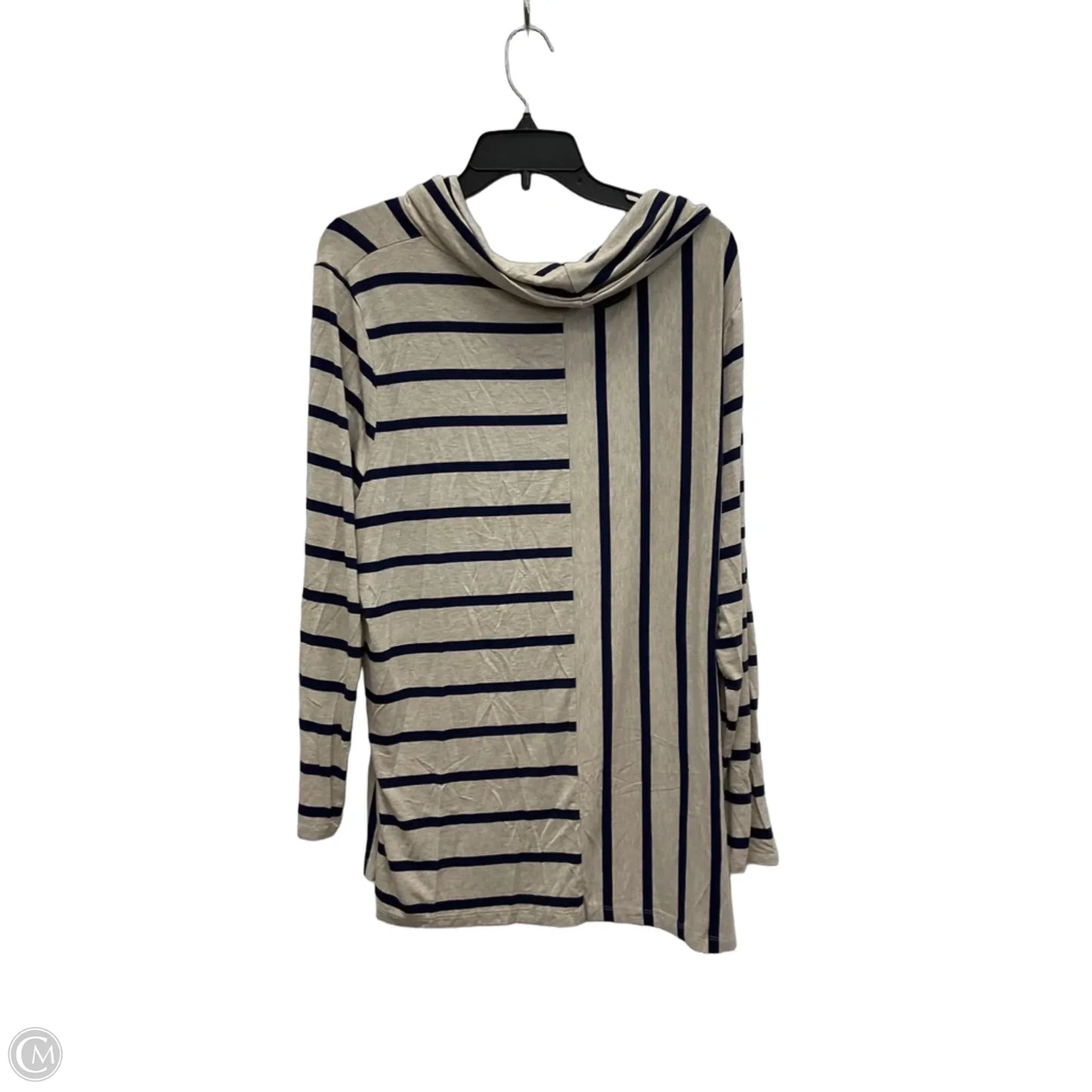 Top Long Sleeve By Chicos In Striped Pattern, Size: Xl