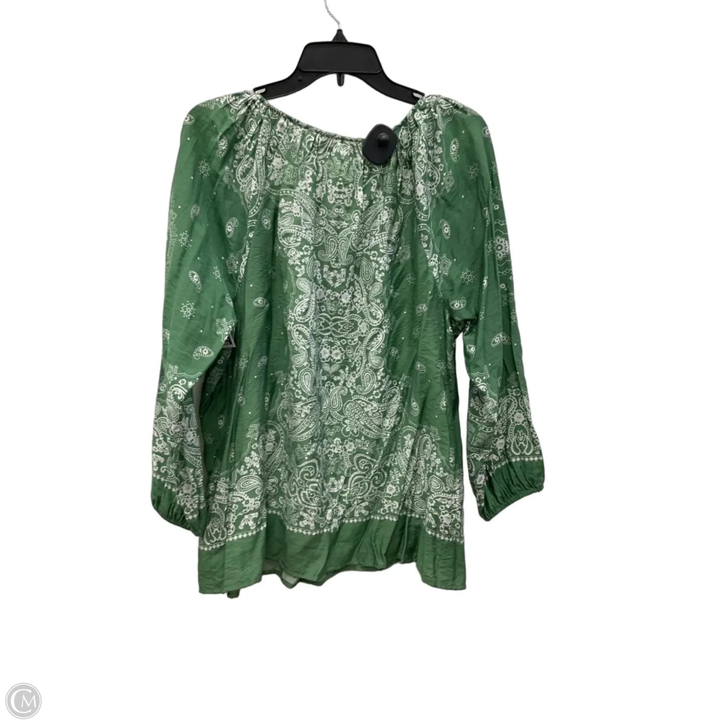 Top Long Sleeve By Lane Bryant In Green, Size: Xl