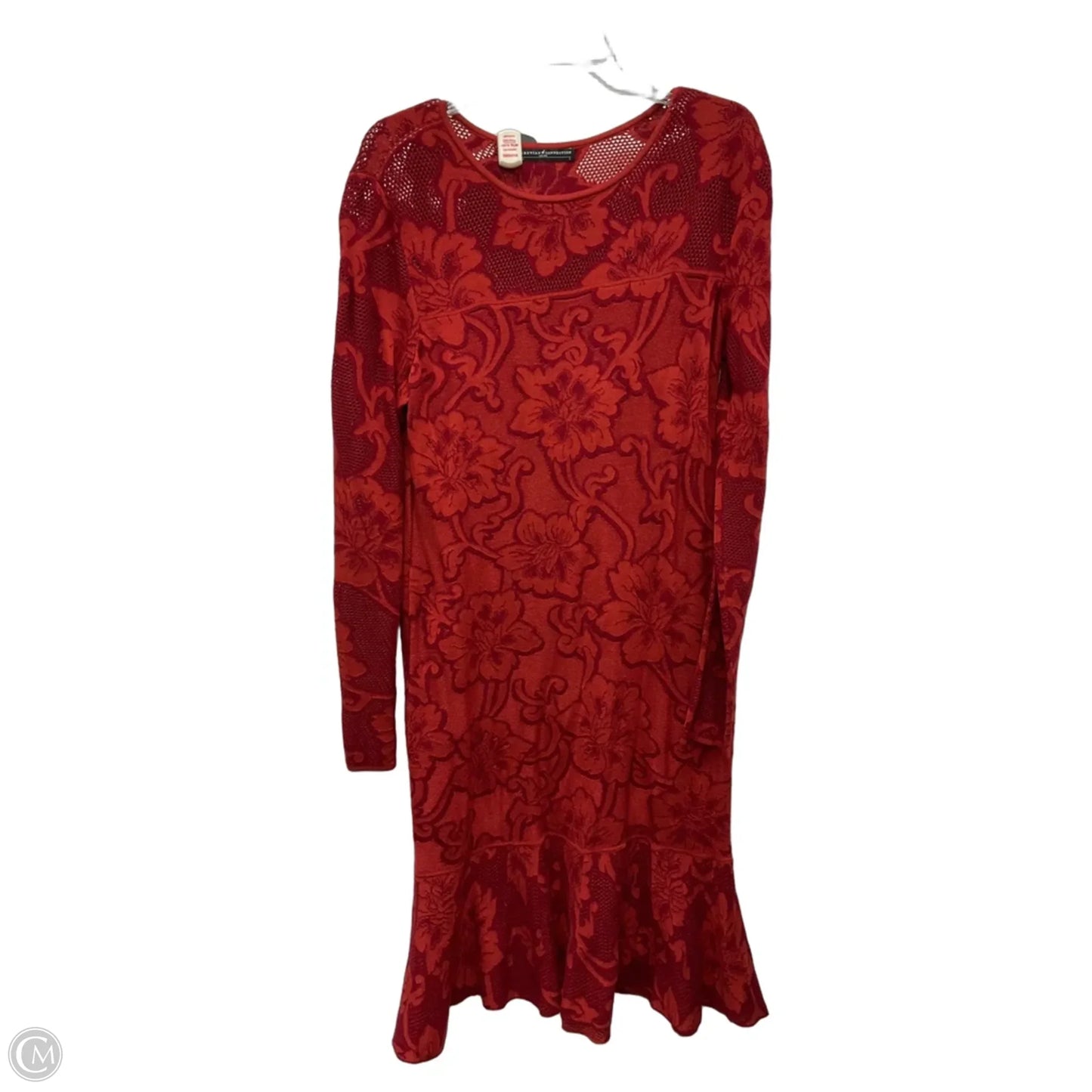 Dress Casual Midi By Peruvian Connection In Red, Size: L