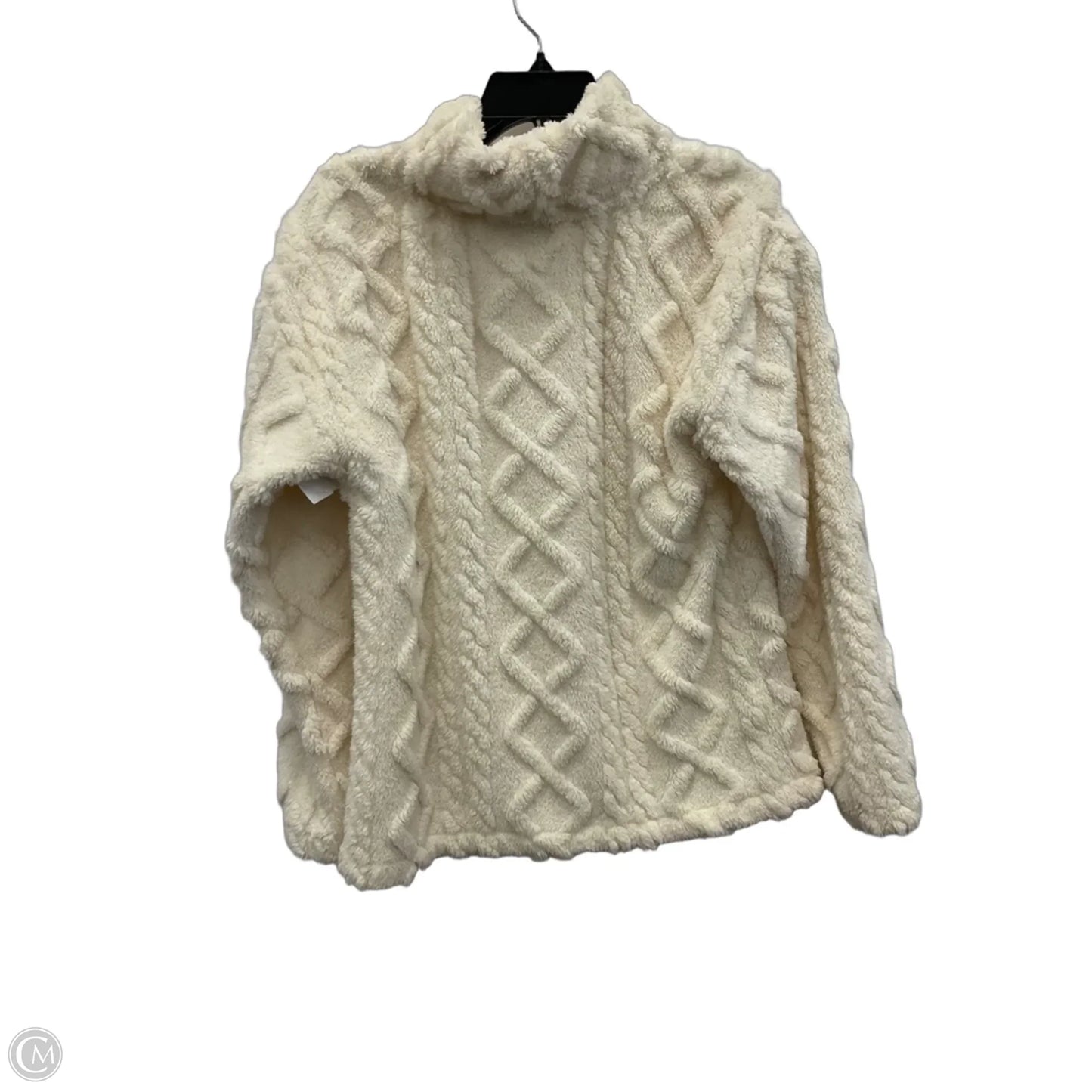Top Long Sleeve By Eddie Bauer In Cream, Size: S