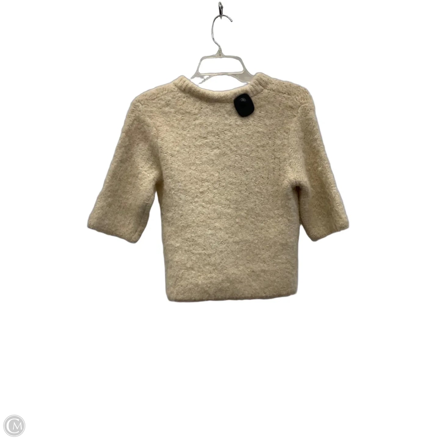 Top Short Sleeve By Zara In Cream, Size: S