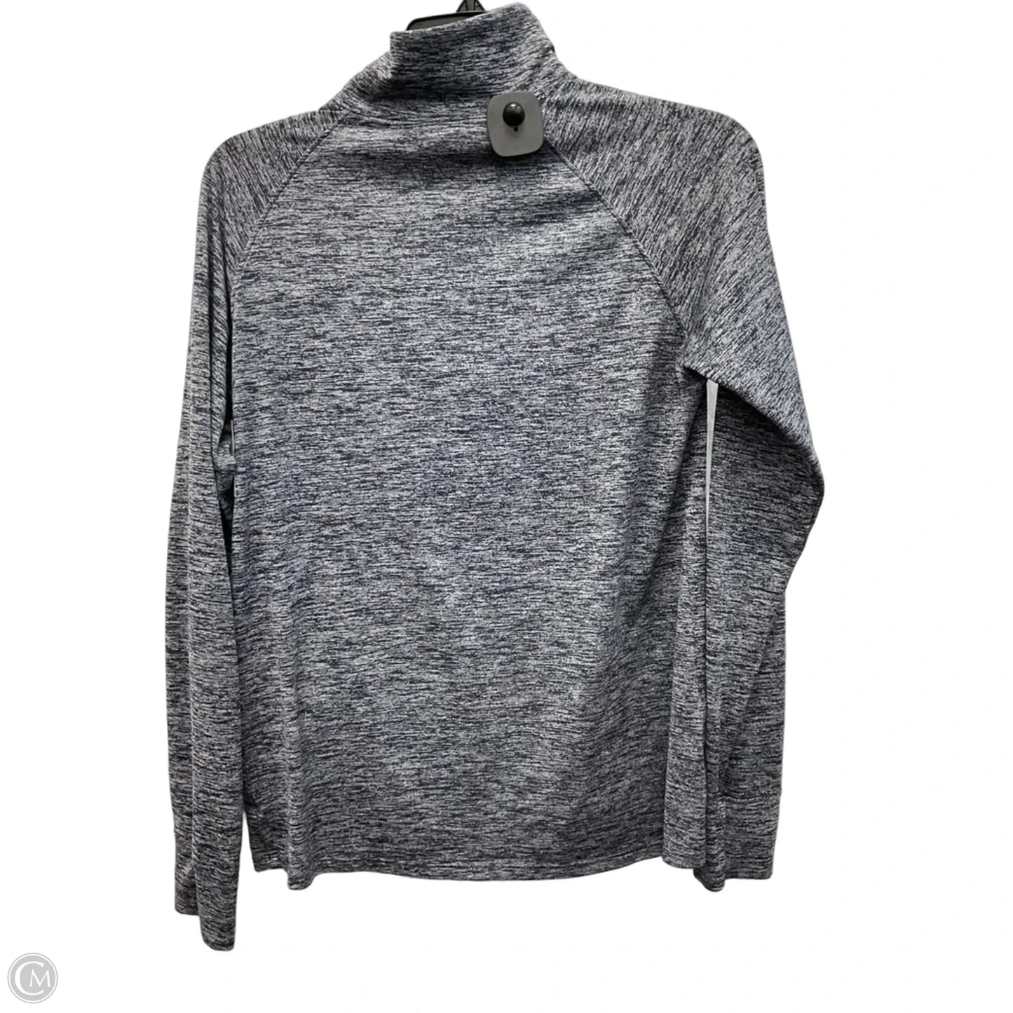 Athletic Top Long Sleeve Collar By Under Armour In Blue, Size: S