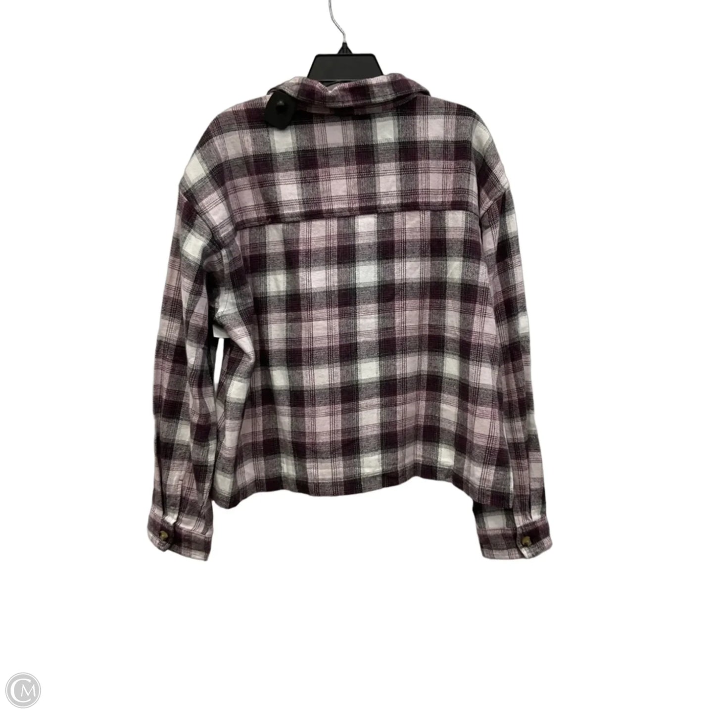 Jacket Shirt By Beachlunchlounge In Plaid Pattern, Size: Xl