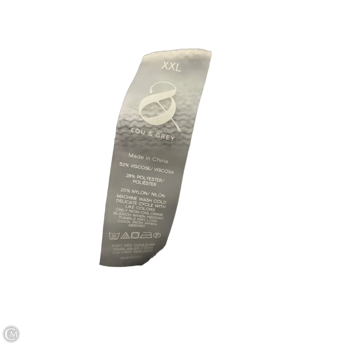 Top Long Sleeve By Lou And Grey In Grey, Size: Xxl