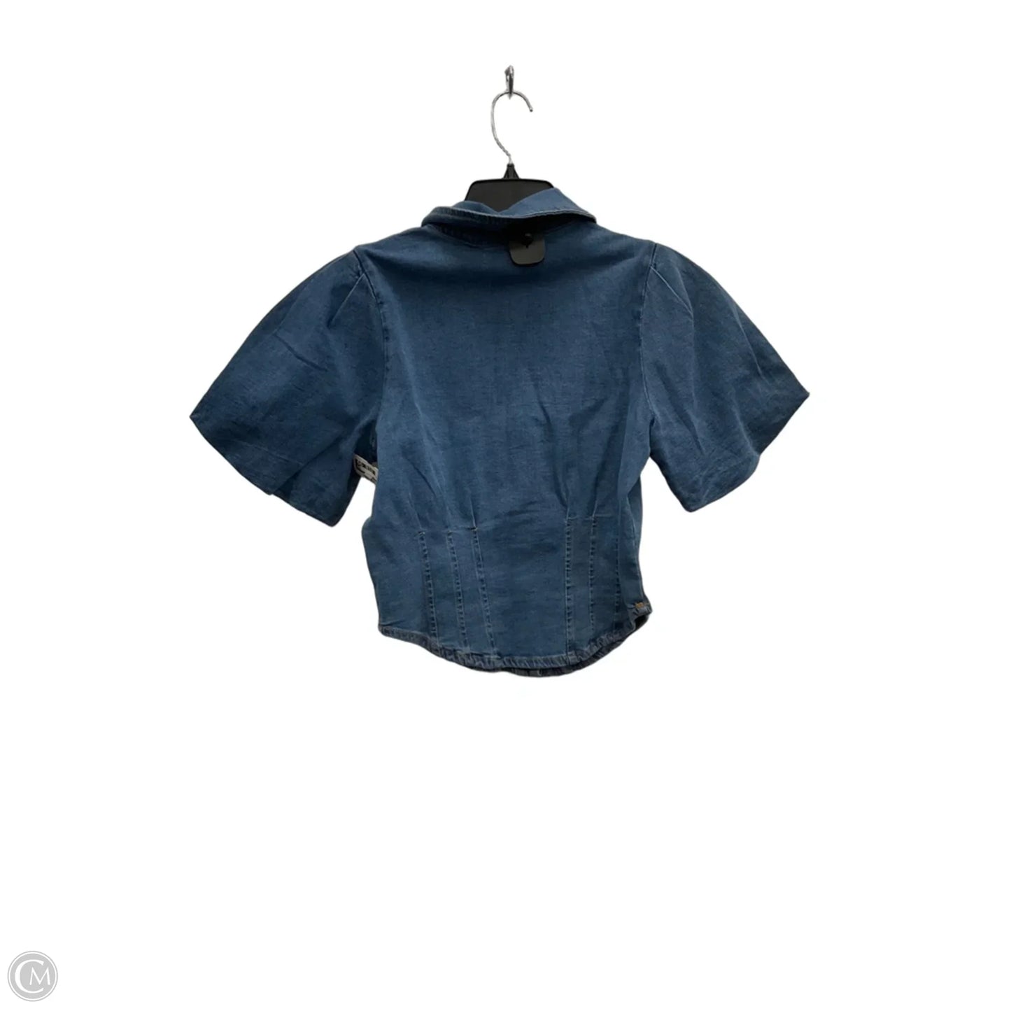 Top Short Sleeve By Bagatelle In Blue Denim, Size: M
