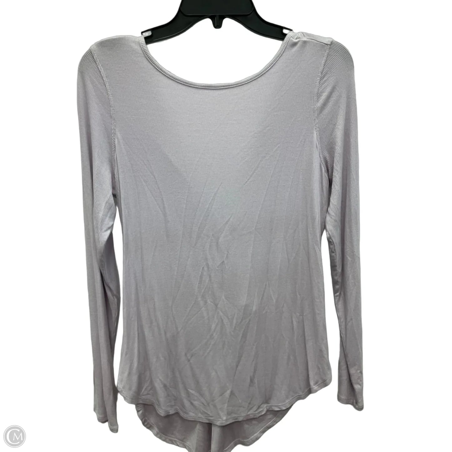 Athletic Top Long Sleeve Crewneck By Donna Karan In Purple, Size: S