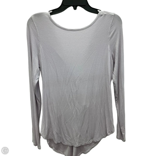Athletic Top Long Sleeve Crewneck By Donna Karan In Purple, Size: S