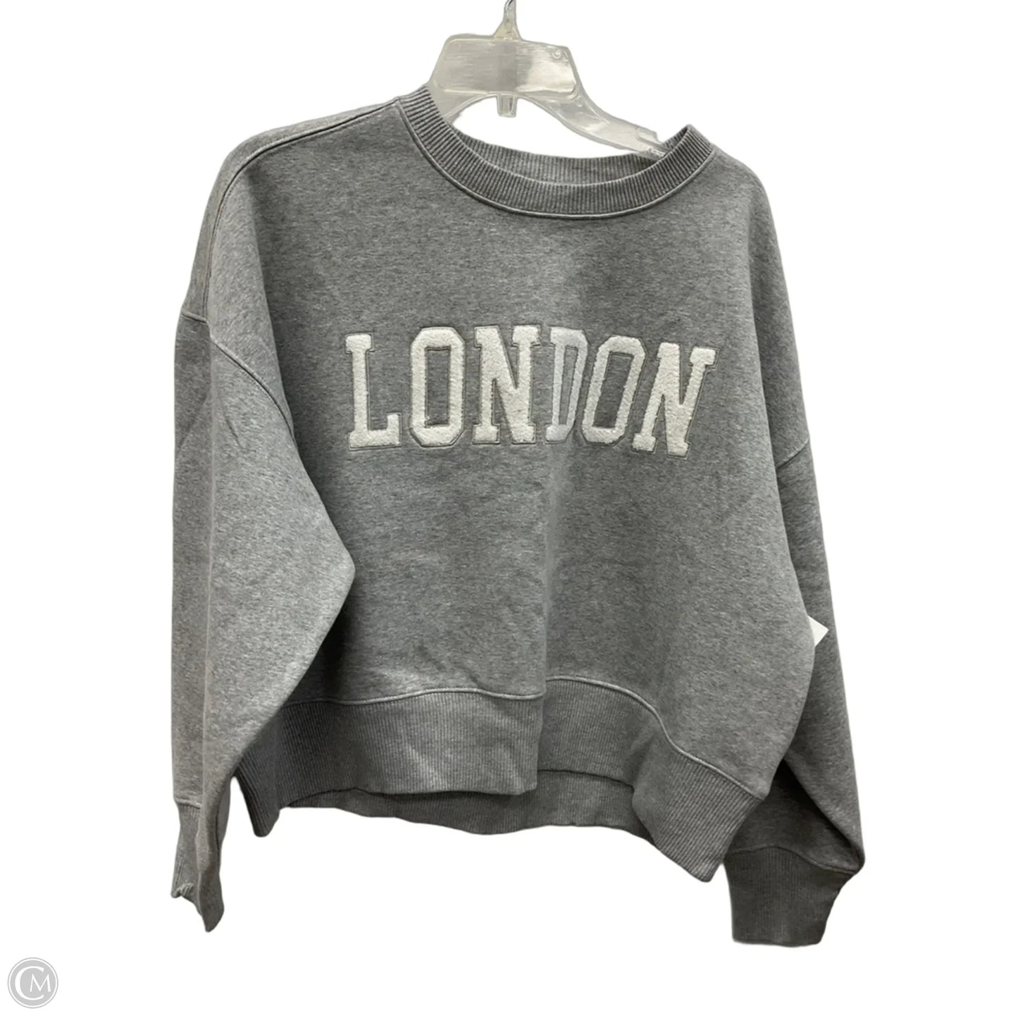 Athletic Sweatshirt Crewneck By Lou And Grey In Grey, Size: S