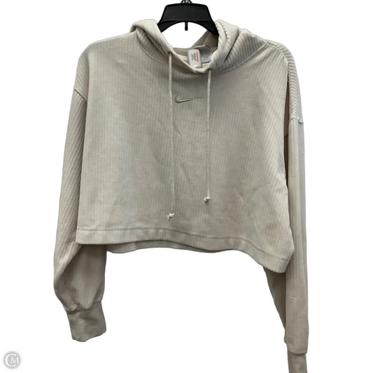 Athletic Top Long Sleeve Hoodie By Nike In Cream, Size: Xs