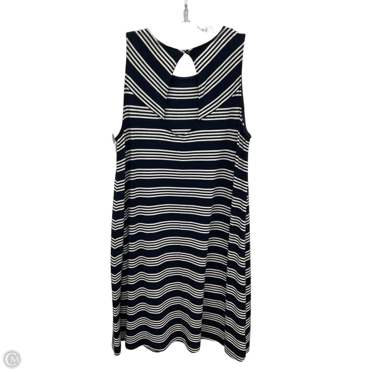 Dress Casual Midi By Loft In Striped Pattern, Size: S
