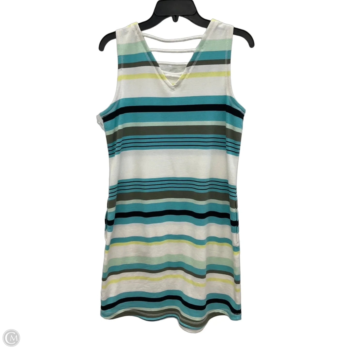 Dress Casual Midi By Talbots In Striped Pattern, Size: Mp