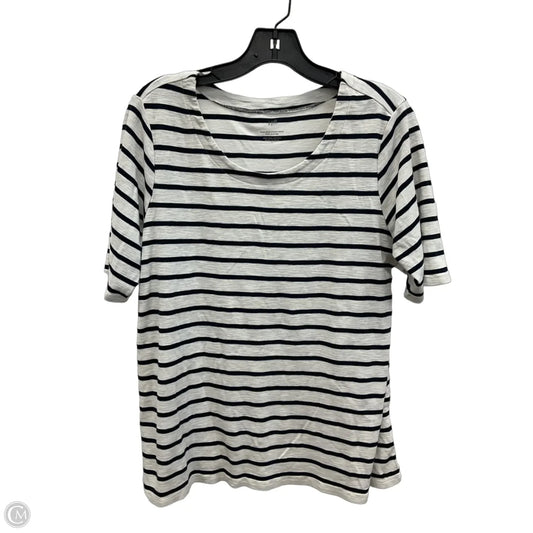 Top Short Sleeve By J. Jill In Striped Pattern, Size: L