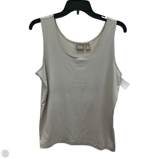 Top Sleeveless Basic By Chicos In White, Size: L