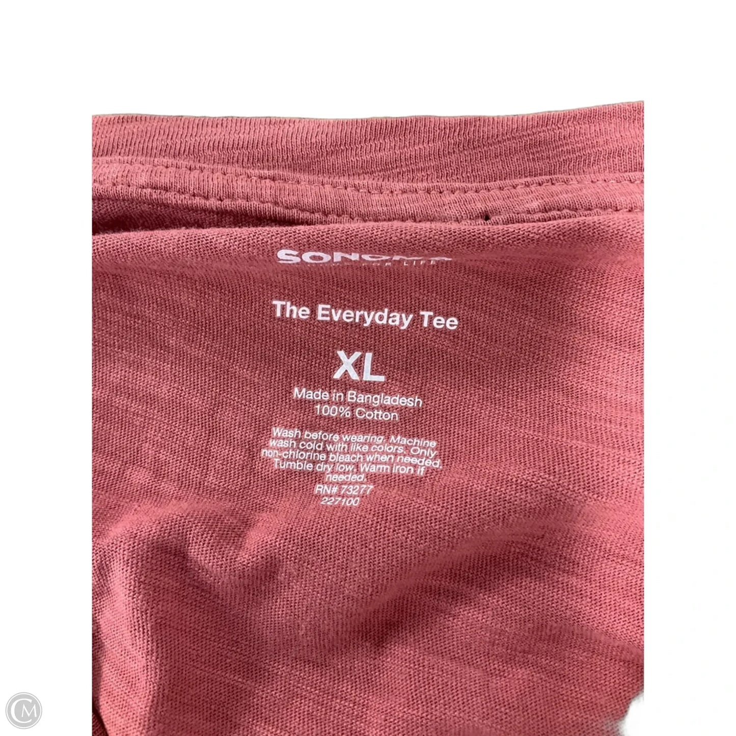 Top Short Sleeve Basic By Sonoma In Pink, Size: Xl