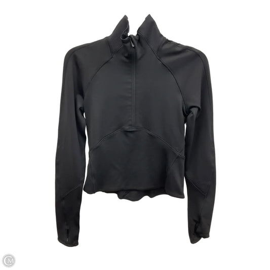 Athletic Top Long Sleeve Collar By Lululemon In Black, Size: 4