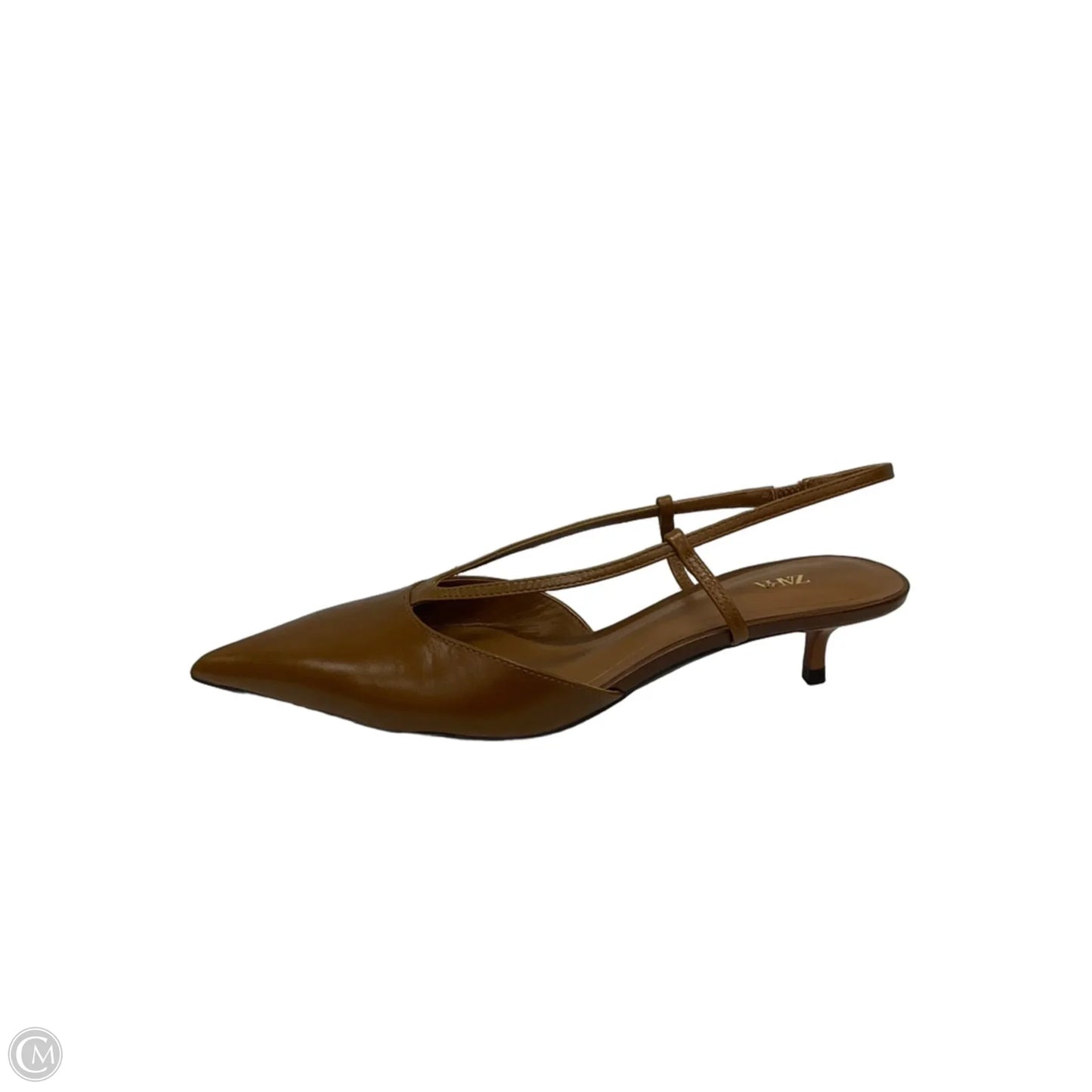 Shoes Heels Kitten By Zara In Brown, Size: 9