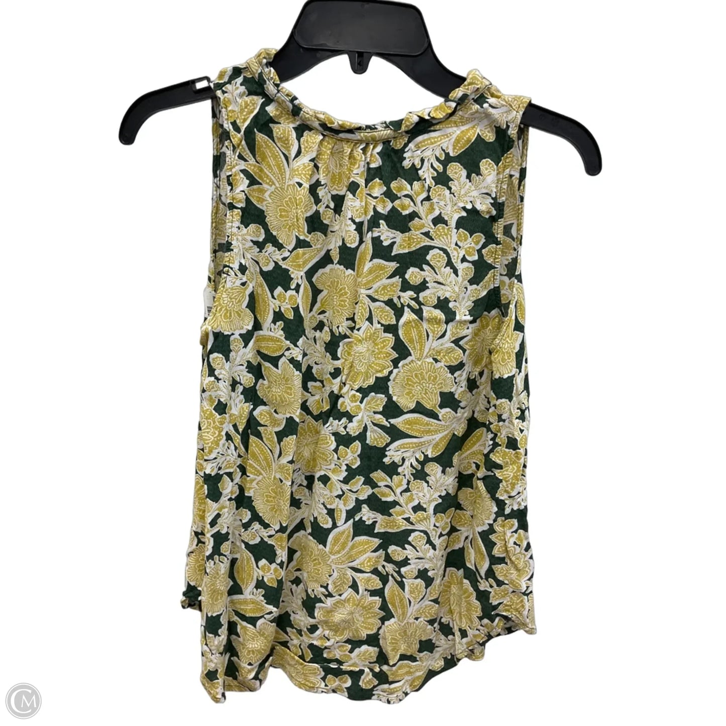 Top Sleeveless By Loft In Yellow, Size: S