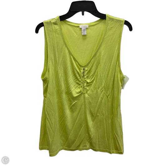 Top Sleeveless By Chicos In Yellow, Size: Xl
