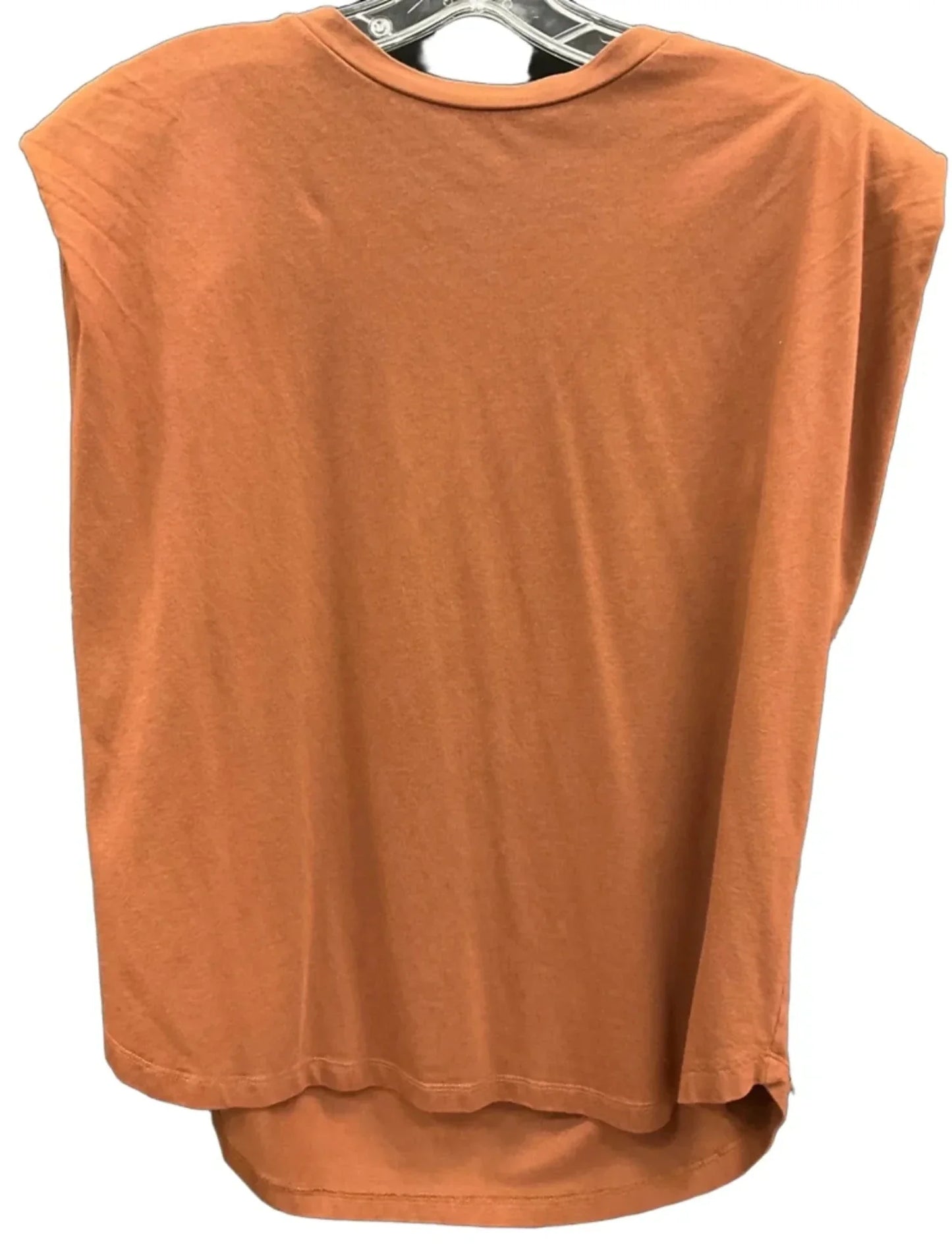 Top Short Sleeve By Good American In Orange, Size: 4